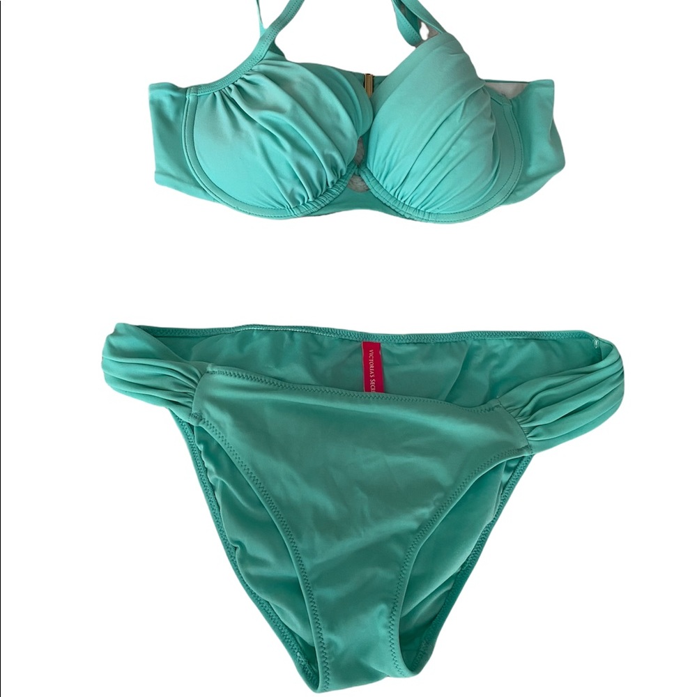 Teal Victoria’s Secret bikini, top 34C and bottom size medium